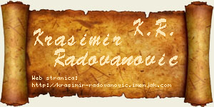Krasimir Radovanović vizit kartica